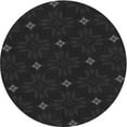 thumbnail image 1 of Ahgly Company Machine Washable Indoor Round Transitional Night Black Area Rugs, 5' Round, 1 of 7