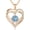 Aqua::Rose Gold, variant on Red Round Heart Birthstone Necklace - Rose Gold-Plated Jewelry