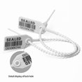 thumbnail image 5 of LeadSeals 500 sellos de código de barras de plástico blanco Sellos de seguridad de plástico en serie secuencial Etiquetas de seguridad Bridas numeradas Sellos de seguridad Pull-Tite Etiquetas a prueba, 5 of 5