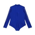 thumbnail image 4 of TiaoBug Kids Boys Shiny Rhinestone Latin Ballet Dance Gymnastics Leotard Long Sleeve Bodysuit Blue 16, 4 of 8