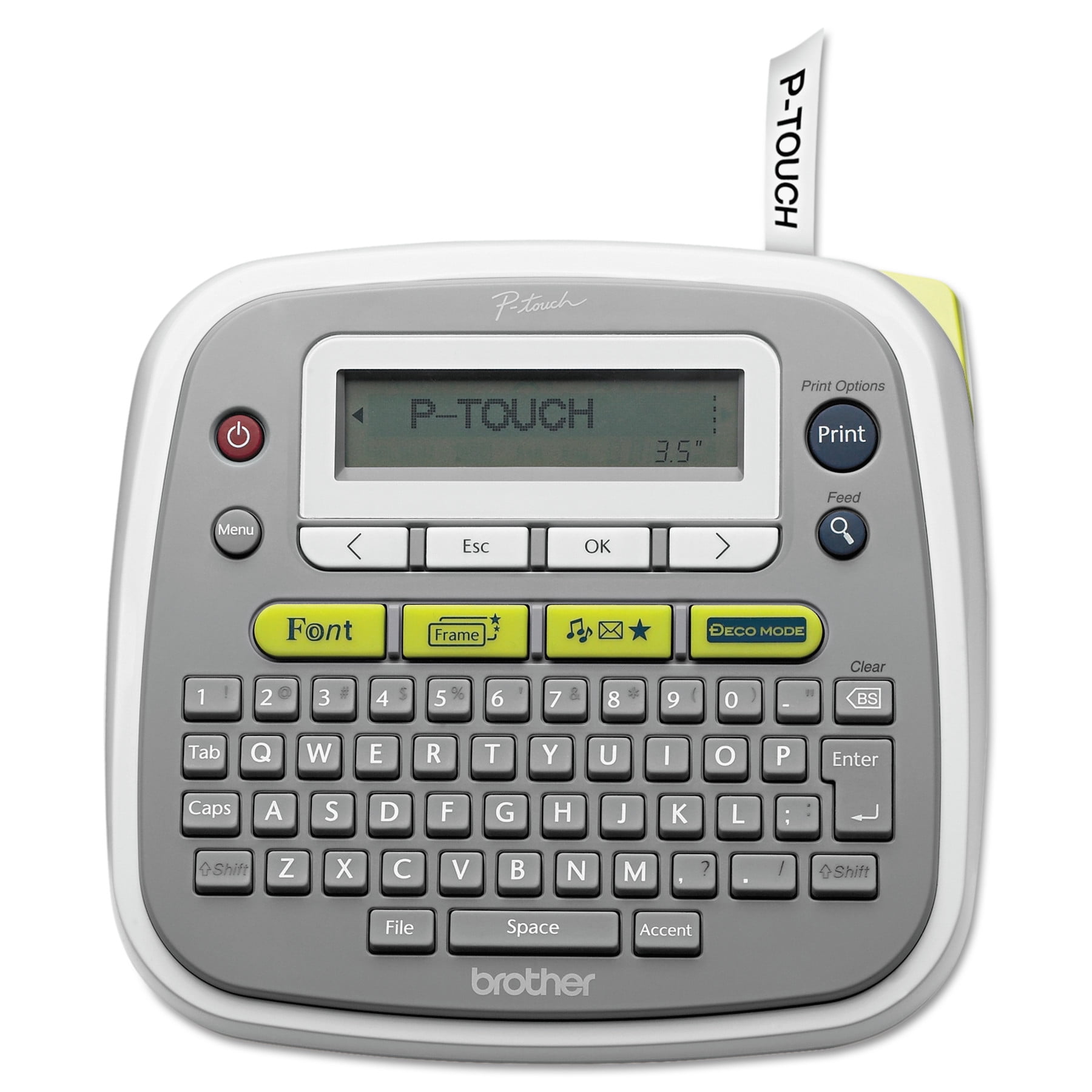 Brother PTouch PTD200 Label Maker, 2 Lines, 61/2"w x 61/10"d x 27/