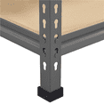 thumbnail image 3 of Yaheetech 5 Tiers Storage Shelf Metal Frame Organizer Rack 330LB Capacity for Each Tier, Dark Gray, 3 of 8