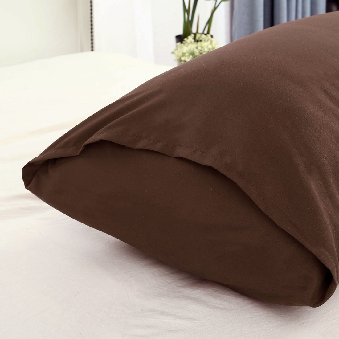 Unique Bargains Microfiber Pillowcase Long Bolster Body Pillow Cover 20" x 54"