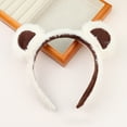 thumbnail image 5 of FENOHREFE Lovely Plush Bear Ear Headband for Women Face Washing Birthday Party Gathering Headpiece School Event Accessory 2PCS, 5 of 7
