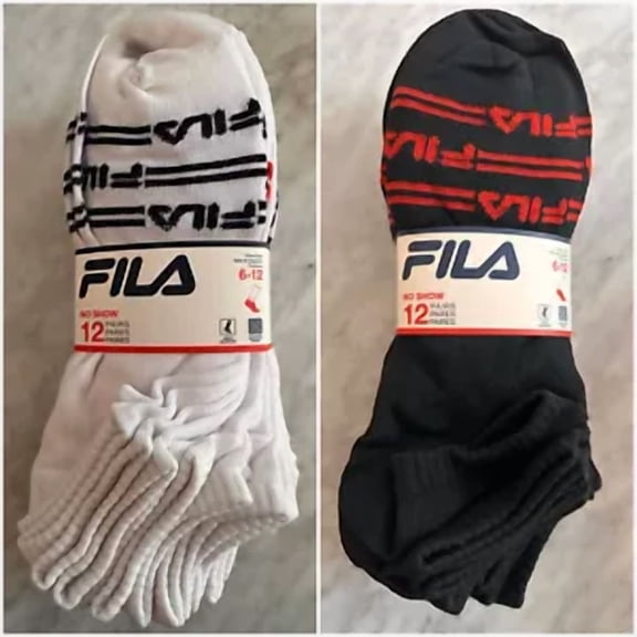 Fila White No Show Socks