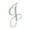 Silver, variant on 1 Pc Fashion Unisex Rhinestone English Letters Alphabet A-Z Brooch Pin Ornament