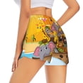 thumbnail image 3 of Haiem Animals on Noah's Ark1 Women's 2 in 1 Running Shorts - Lightweight Athletic Workout Gym Yoga Breathable Sports Shorts Liner with Phone Pockets-X-Large, 3 of 9