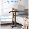 thumbnail image 4 of Adjustable Mobile Standing Desk with Hidden Wheels, C Shape Bedside Sofa Side Table, Portable Computer Laptop Desk Overbed Table for Hospital Home Office, 4 of 9