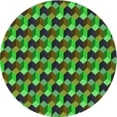 thumbnail image 1 of Ahgly Company Machine Washable Indoor Round Transitional LimeGreen Area Rugs, 4' Round, 1 of 7