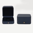 thumbnail image 4 of Uxcell Velvet Bracelet Box, Single Slot Vintage Jewelry Holder for Wedding, Blue, 4 of 5
