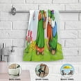 thumbnail image 5 of Easter Bunnies Couple Hand Towels, Carrots Eggs Kitchen Towel Ultra Soft and Absorbent,Decorative Fingertip Face Towel for Bathroom Hotel, 2 PCS, 28.3"x 14.4", 5 of 5