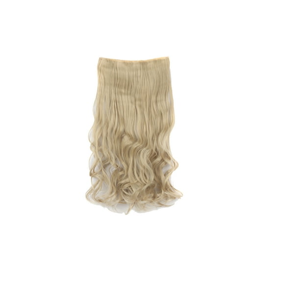 LELINTA Women 24" Long Curly 3/4 Full Head Clip in Synthetic Hair Extentions 155g Black Brown Blonde