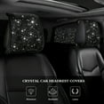 thumbnail image 6 of 2 Pack Bling Car Headrest Case Women Full Rhinestone Headrest Universal Fits Most Cars, 6 of 12