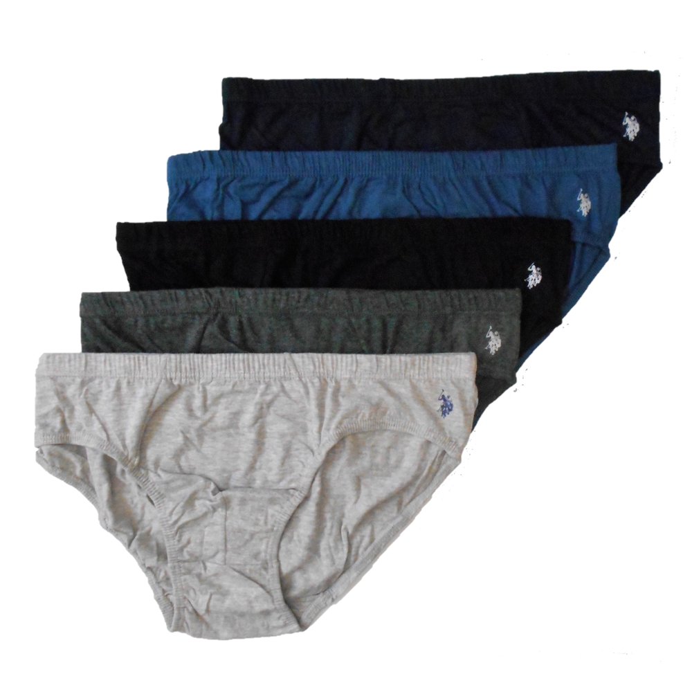 US Polo Assn. US POLO MEN'S PACK 5 BRIEFS 183 P03 BLUE BLACK