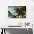 thumbnail image 2 of ARTCANVAS Mountainous River Landscape Travellers Overlooking a Distant Town Canvas Art Print by Jan Brueghel The Elder - Size: 26" x 18" (1.50" Deep), 2 of 9