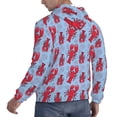 thumbnail image 6 of Balery Cartoon Lobsters 2 Pattern Mens Hoodie Kangaroo Pocket Hoodie Pullover Hooded Sweatshirt Ideal for Daily Wear Travel and Home-XX-Large, 6 of 7