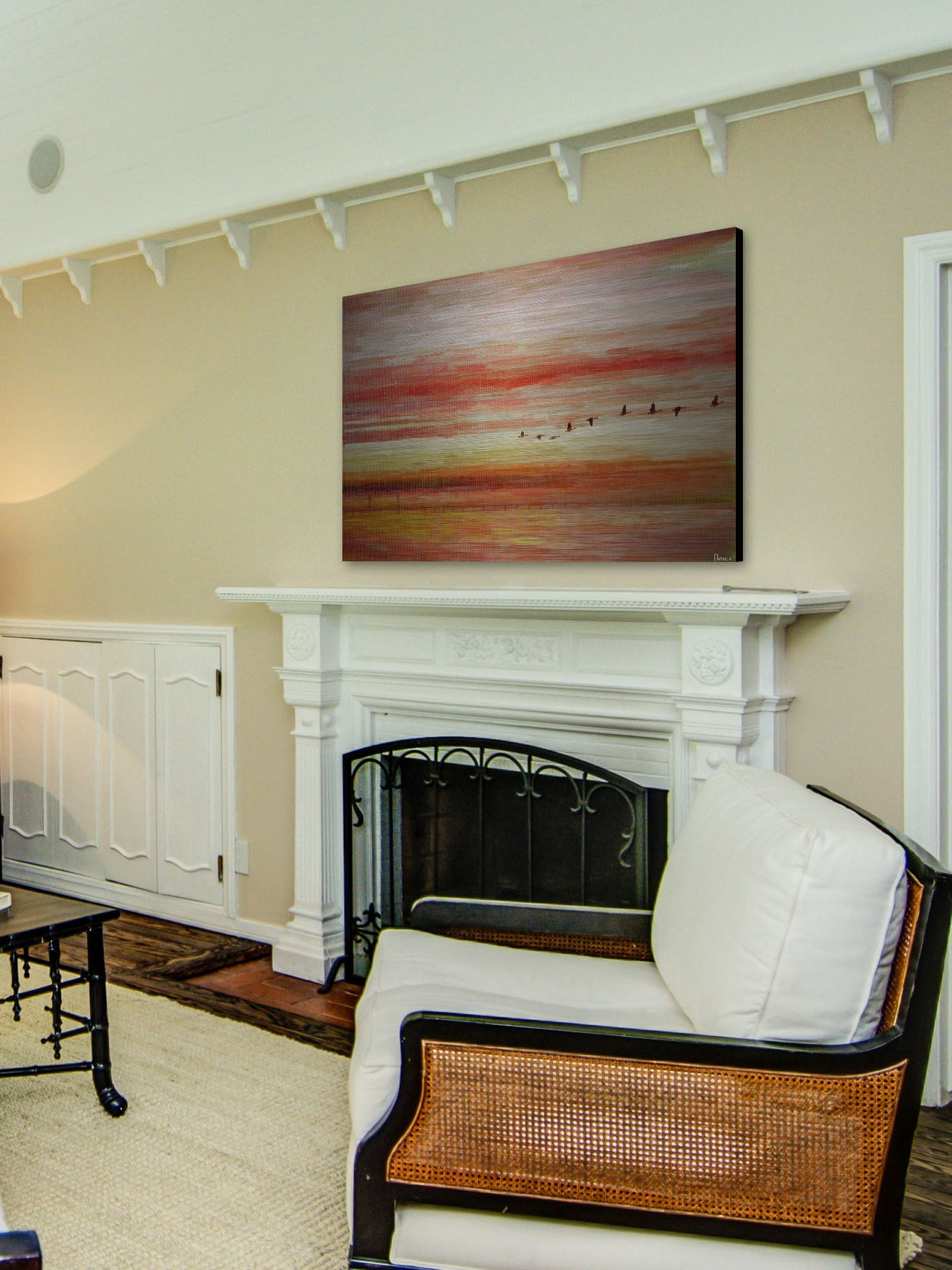 Parvez Taj Flying South Art Print on Brushed Aluminum