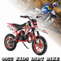 49cc Kids Dirt Bike Gas-Powered, 20 MPH Off-Road Motorcycle for Children Ages 6-12, High-Speed 2-Stroke Engine with Dual Disc Brakes & Anti-Slip Tires, 220 LBS Load Capacity, Beginner-Friendly Design
