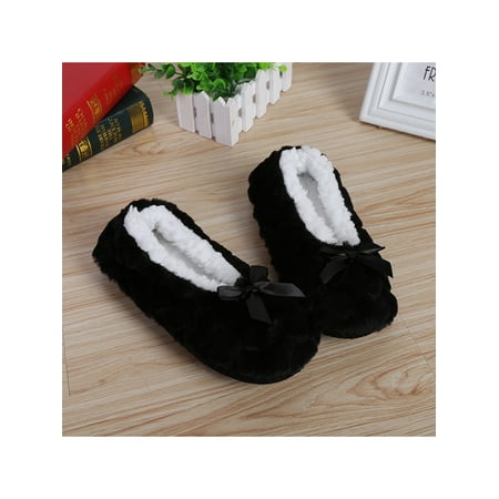 

Wazshop Womens Comfy House Slipper Slip On Socks Shoes Warm Shoes Anti-Skid Sole