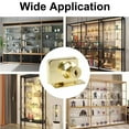 Gold Glass Door Lock Latch with keys Integral Knob for Display Case