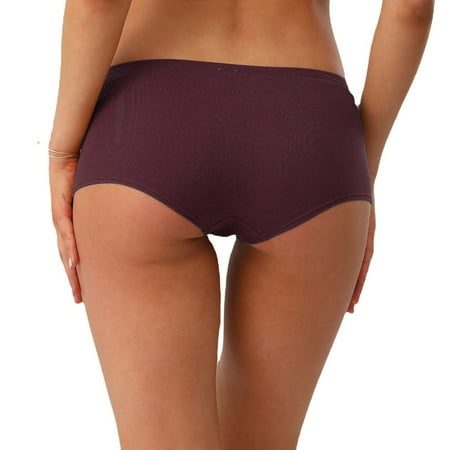 Pavied Cotton Underwear Seamless Underwear Cotton Panties Women S Plus Size Boxers Leggings Hip Raiser Boxers Cheeky Underwear No Show Underwear Wine S