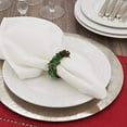 thumbnail image 3 of Fennco Styles Hand Beaded Christmas Wreath Design Decorative Napkin Rings, Set of 4 - Green Glass Beads Napkin Holders for Home, Dining Table, Banquets, Holiday Décor and Special Occasion, 3 of 4