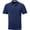 Dark Blue, variant on TGW Men's Collar Trim Solid Golf Polo Shirt for Golfing White M