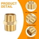 thumbnail image 3 of Uxcell 2pcs Niple Hexagonal de Latón, Adaptador de Tubo Roscado 3/4 NPT Macho x 3/4 NPT Macho con Cinta PTFE, Tono Dorado, 3 of 6