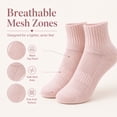 thumbnail image 3 of 6 Pairs Pink Women's Running Ankle Socks Athletic Sport Socks Cushioned, 3 of 9