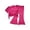 Hot Pink, variant on Girls Clothes Ruched Drawstring Short Sleeve Top and Pants 2 Piece Girls Outfit Summer Clothes 9-10 Years