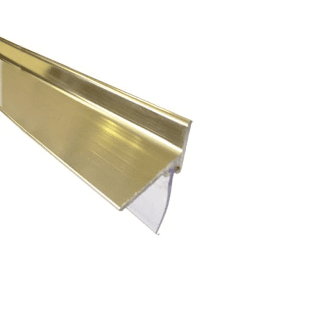 Gold Framed Shower Door Replacement Bottom Deflector with Vinyl Sweep