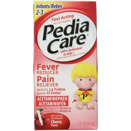 PediaCare Infant Pain Relief/Fever Reducer Drops, Cherry 2 oz (Pack of