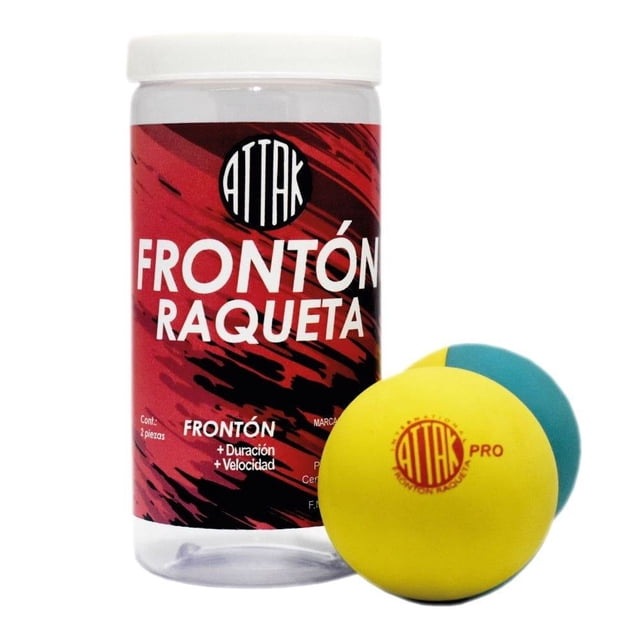 Pelota Attak de Frontón Raqueta en Bote con 2 Piezas