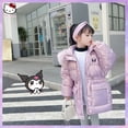 thumbnail image 2 of Cinnamoroll Kuromi Sanrioed Anime Winter Coats Princess Girls Kids Kawaii Parkas Jacket Down Coat Clothes Kids Clothing for Girl, 2 of 5