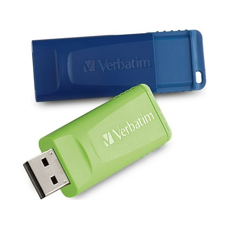 UPC: 0023942991243 | Verbatim 32GB Store n Go USB Flash Drive – 2pk – Blue Green