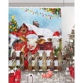 thumbnail image 5 of Christmas Barn Bathroom Shower Curtains with Hooks, Cow Christmas Tree Farmhouse Winter Waterproof Fabric Washable Shower Curtain for Home Hotel Bathtub Decor 60x72 Inches, 5 of 7