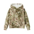 thumbnail image 2 of Grblisyd Girls Camo Hoodies Size 10-12 Dressy Casual Long Sleeve Hooded Sweatshirt Trendy Maple Leaf Print Hooded Sweatshirts Youth 2025 Fall Pullover Tops Light Brown 110, 2 of 5