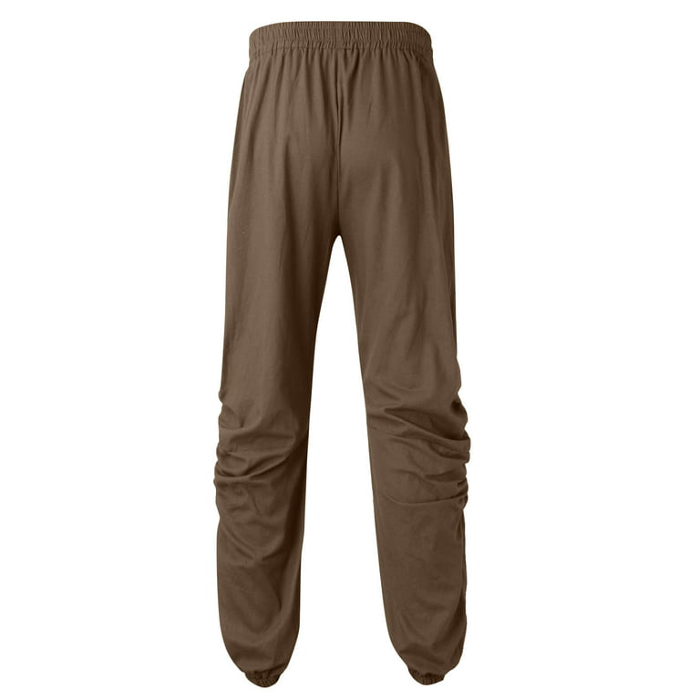 Aayomet Mens Sweatpants With Pockets Men's Sweatpants, EcoSmart Sweatpants  for Men, Men's Lounge Pants with Cinched Cuffs,Khaki XL