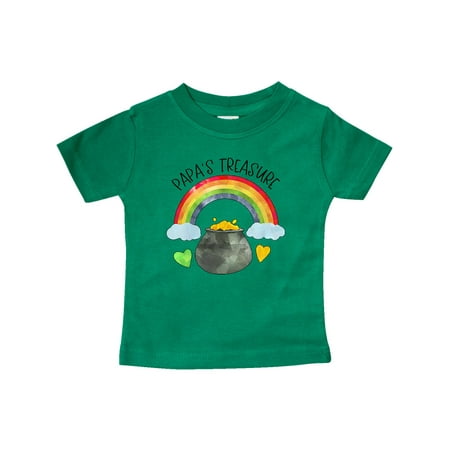 

Inktastic Papa s Treasure St. Patrick s Day Rainbow and Gold Gift Baby Boy or Baby Girl T-Shirt