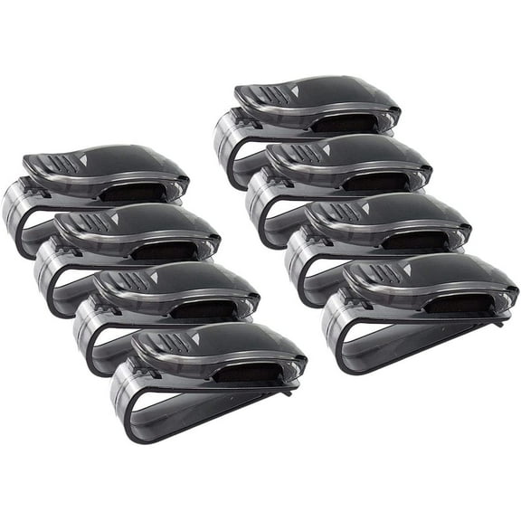 8PCS Sunglass Holder for Car Sun Visor, Glasses Holder Clip Hanger Eyeglasses Mount for Car with Ticket Card Clip