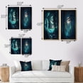 thumbnail image 4 of Designart "Enchanted Midnight Full Moon's Grace in the Forest II" Forest Framed Wall Art Set Of 2 - Traditional Blue Framed Canvas Set For Living Room Decor, 4 of 6