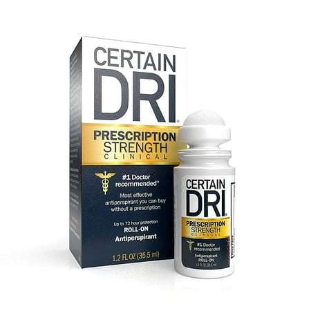 Certain Dri Prescription Strength Clinical Antiperspirant, Roll-On, 1.2 Oz., 2-Pack