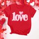 thumbnail image 1 of Puntoco Liquidación de camisetas cortas para mujer Camiseta de manga corta con cuello redondo y estampado para el día de San Valentín para mujer Camiseta de manga corta con cuello redondo, 1 of 4
