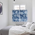 thumbnail image 3 of Navy Blue Coastal Kitchen Curtains Window Panels, Summer Beach Nautical Starfish Coral Vintage Insulated Window Treatment Curtain, Grommet Curtains for Bedroom/Living Room/Bathroom, 2 Piece 52"Wx63"L, 3 of 8
