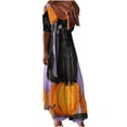 thumbnail image 1 of Vestidos Para Mujer Maxi Vestido Moda Verano Estampado Casual Cuello Pico Encaje Cosplay Manga Corta Vestido Largo Odeerbi ODB148368, 1 of 5
