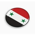thumbnail image 3 of Flag of Syria | 3D Domed CAR Emblem Badge Sticker Flexible Round, 3 of 3