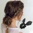 thumbnail image 2 of Unique Bargains 1 Pc Solid Rabbit Ears Scrunchies Black, 2 of 5
