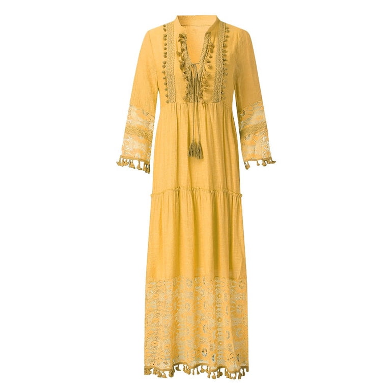 slim fit dress slacks Members Only Maxi Dress | Yellow Floral | Womens main image 0