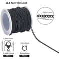 thumbnail image 2 of 33 Feet/10m 3.5mm Cable Link Chain Bulk Iron Chain Links with Spool & 20Pcs Lobster Clasps & 50Pcs Jump Rings Black Curb Chain Bracelet Necklace Making Kit, 2 of 6