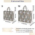 thumbnail image 2 of FORMRS Womens Corduroy Tote Bag Crossbody Shoulder Purse Handbag with Detachable Strap, Gray Cartoon Ghost, 2 of 6